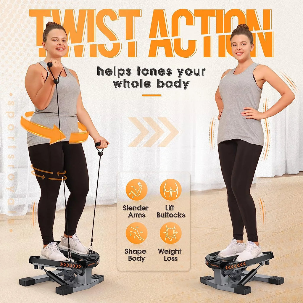 Portable Stair Stepper with Resistance Band O9351
