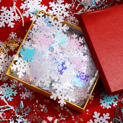 1 Lb Snowflake Glitter Confetti Table Scatter, 2 Pack D6588
