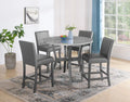 5 Piece Counter Height Table Set Grey W5041