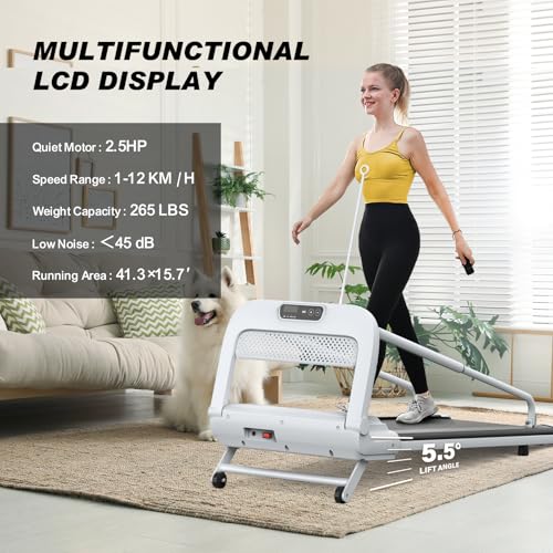 Adjustable Speed 265 lbs Low-Noise Pet Treadmill P26826