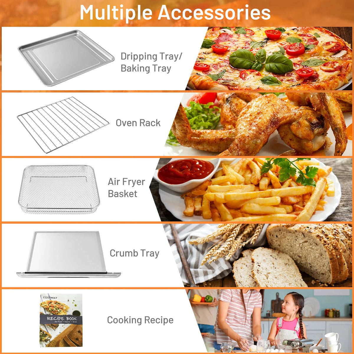 21.5QT 1800W Air Fryer Toaster Oven Z825095