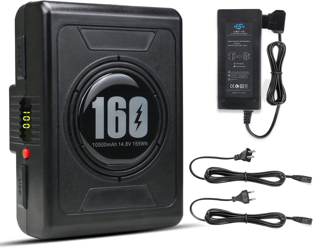155Wh Gold Mount Battery with D-tap Charger and D-Tap Output Cable L973079