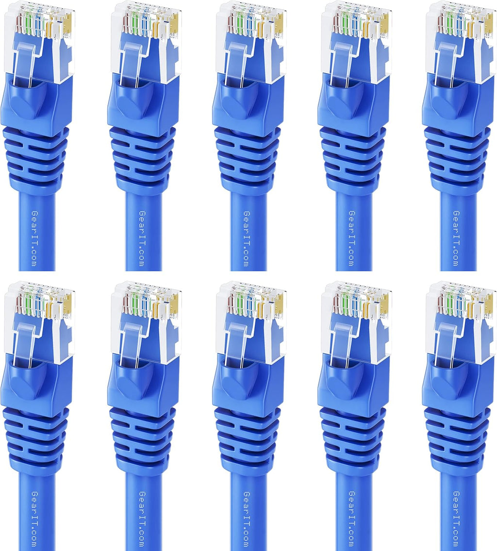 20-Pack Cat5e Ethernet Patch Cable 5 Feet Blue Q2561
