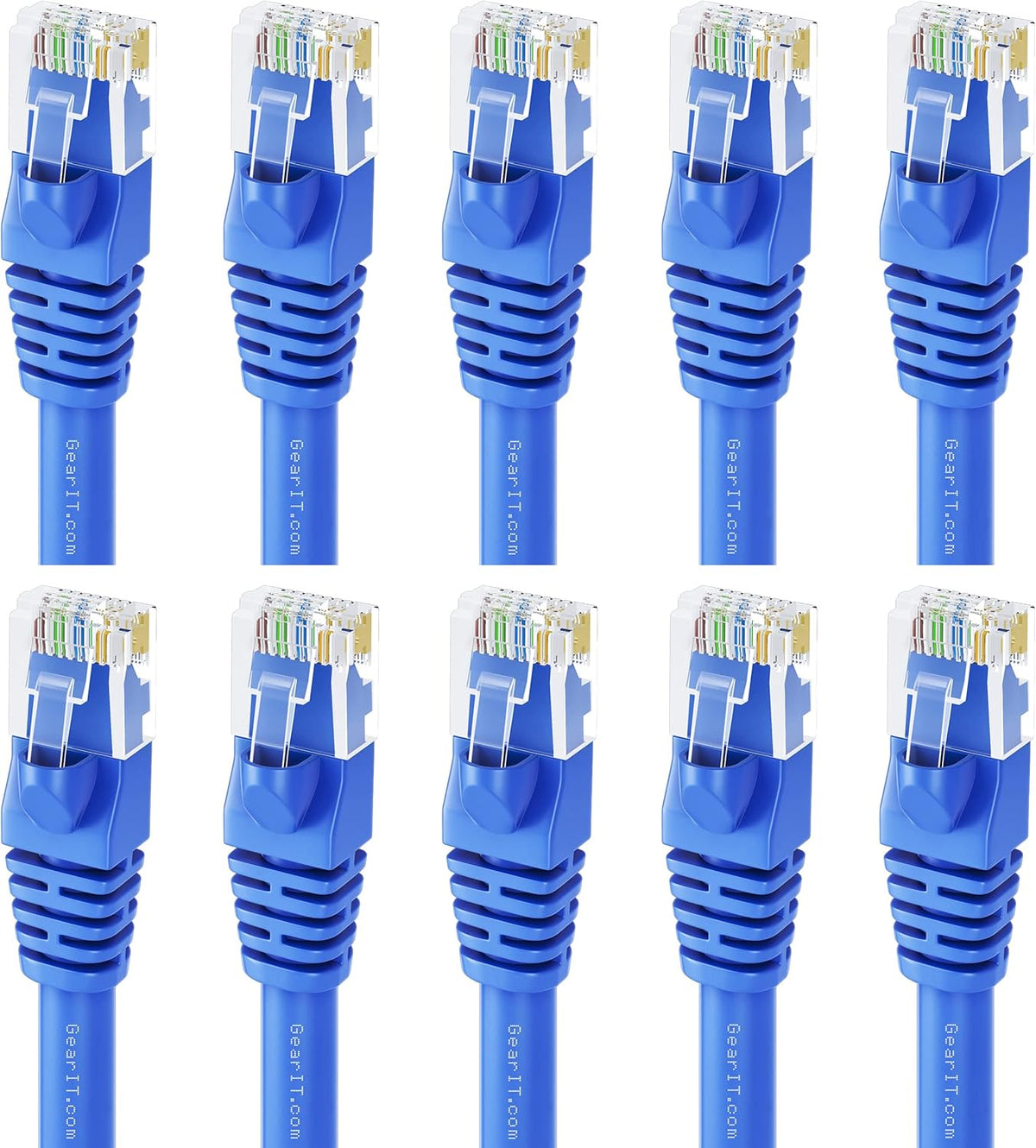 20-Pack Cat5e Ethernet Patch Cable 5 Feet Blue Q2561