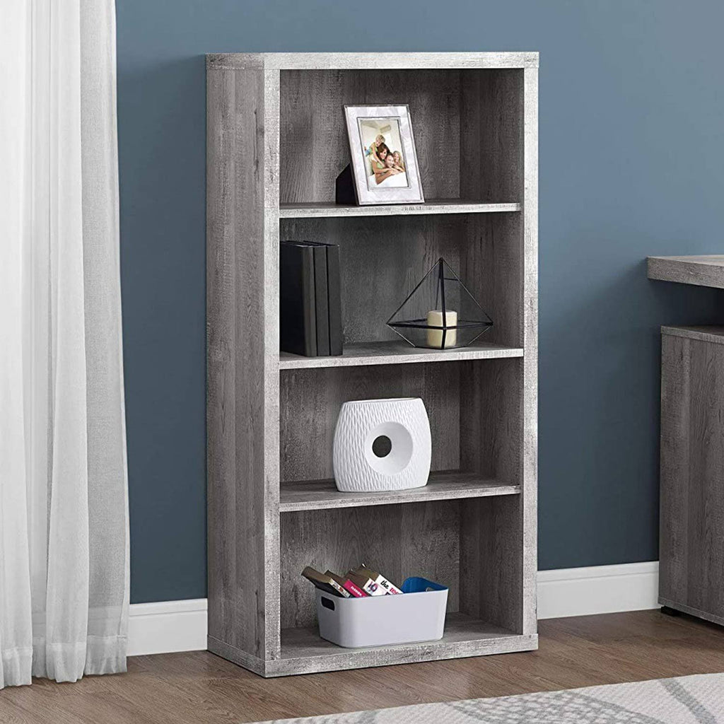Black Grey Particle Board Bookshelf D443