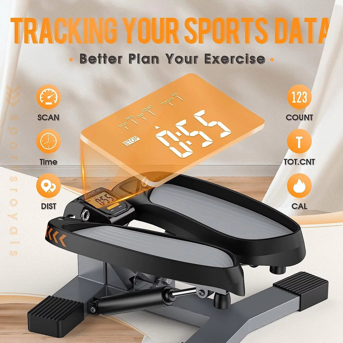 Portable Stair Stepper with Resistance Band O9351