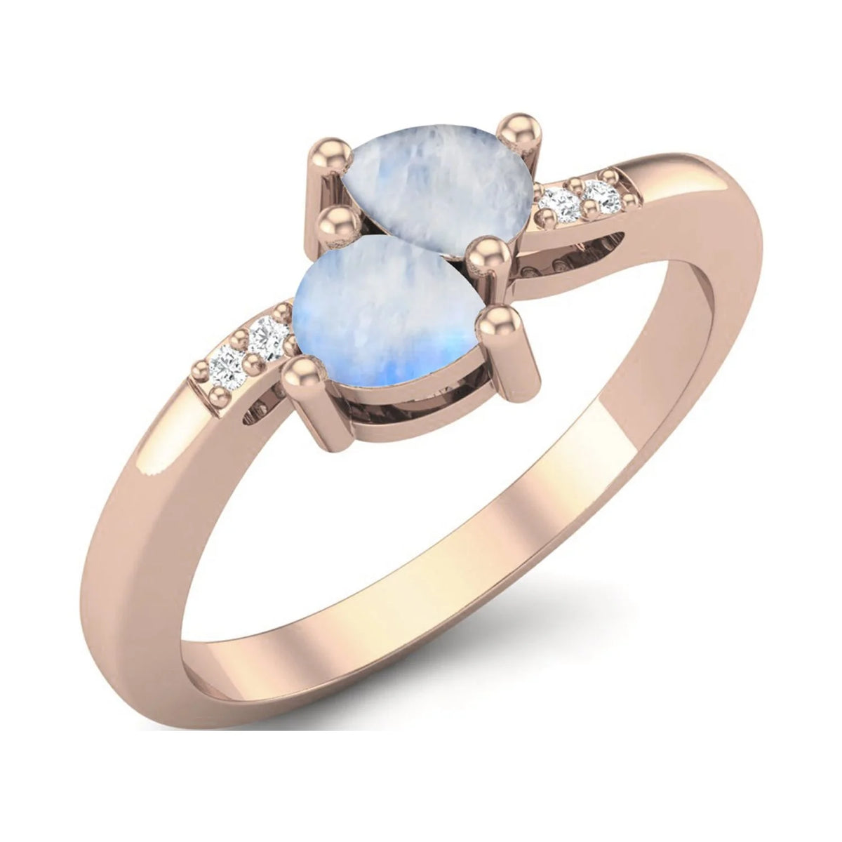 925 Sterling Silver Rose Vermeil Ring D4358