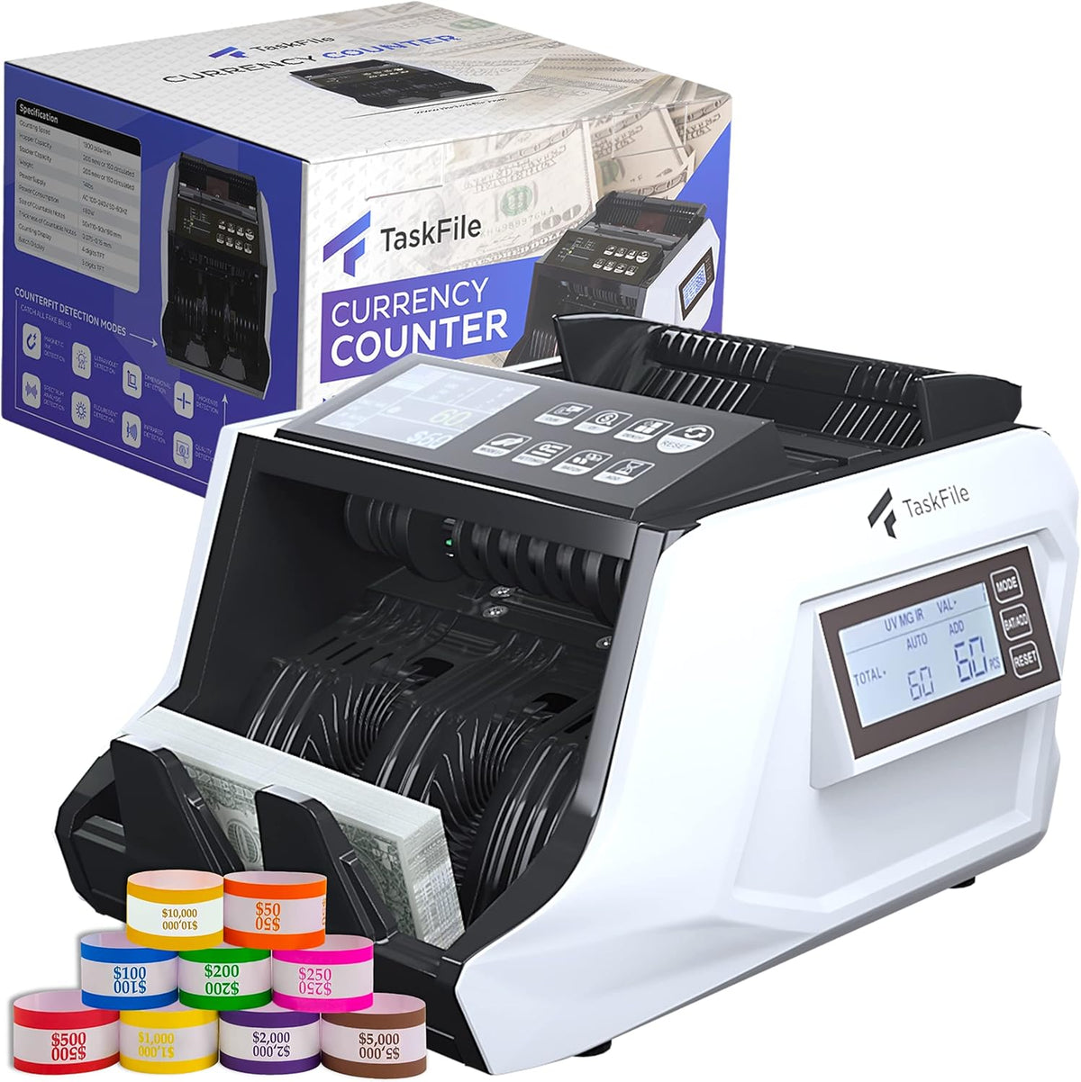 Portable Money Counter Machine with Bill Straps U845