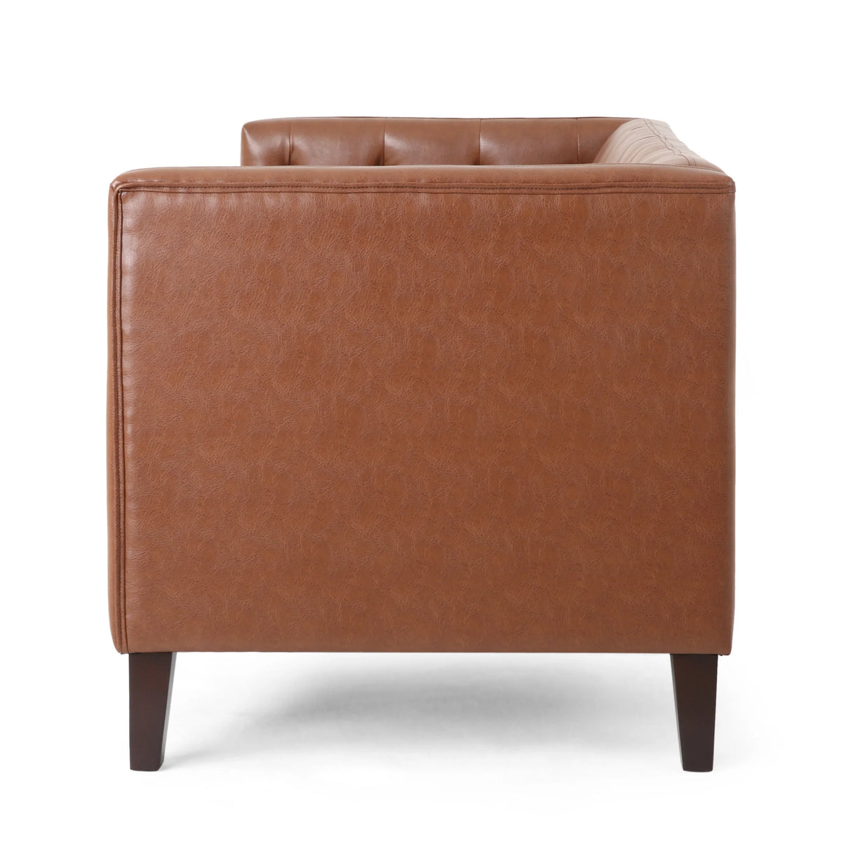 Cognac Brown Loveseat S2217