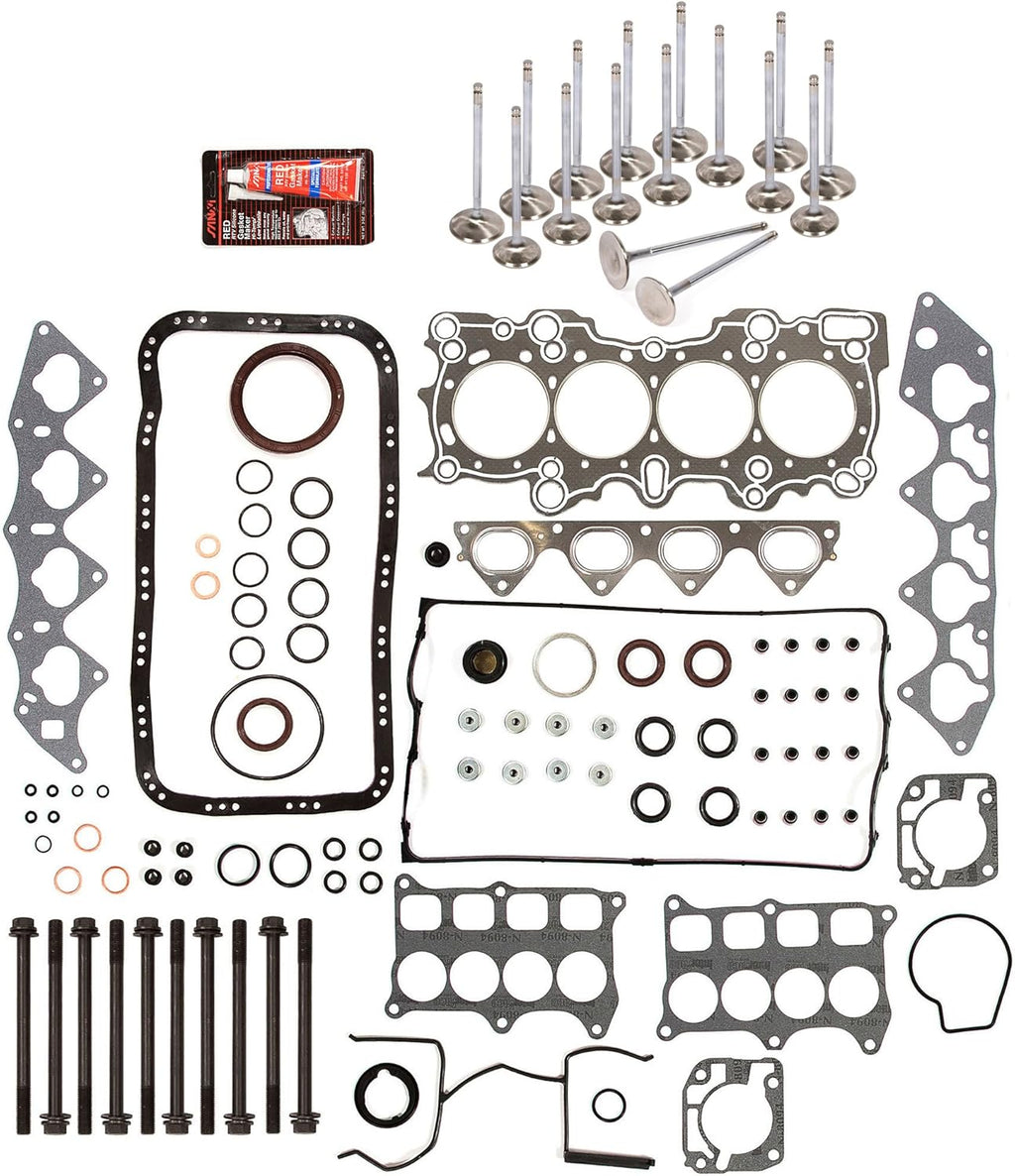 Full Gasket Set with Head Bolts Intake Exhaust Valves J104186