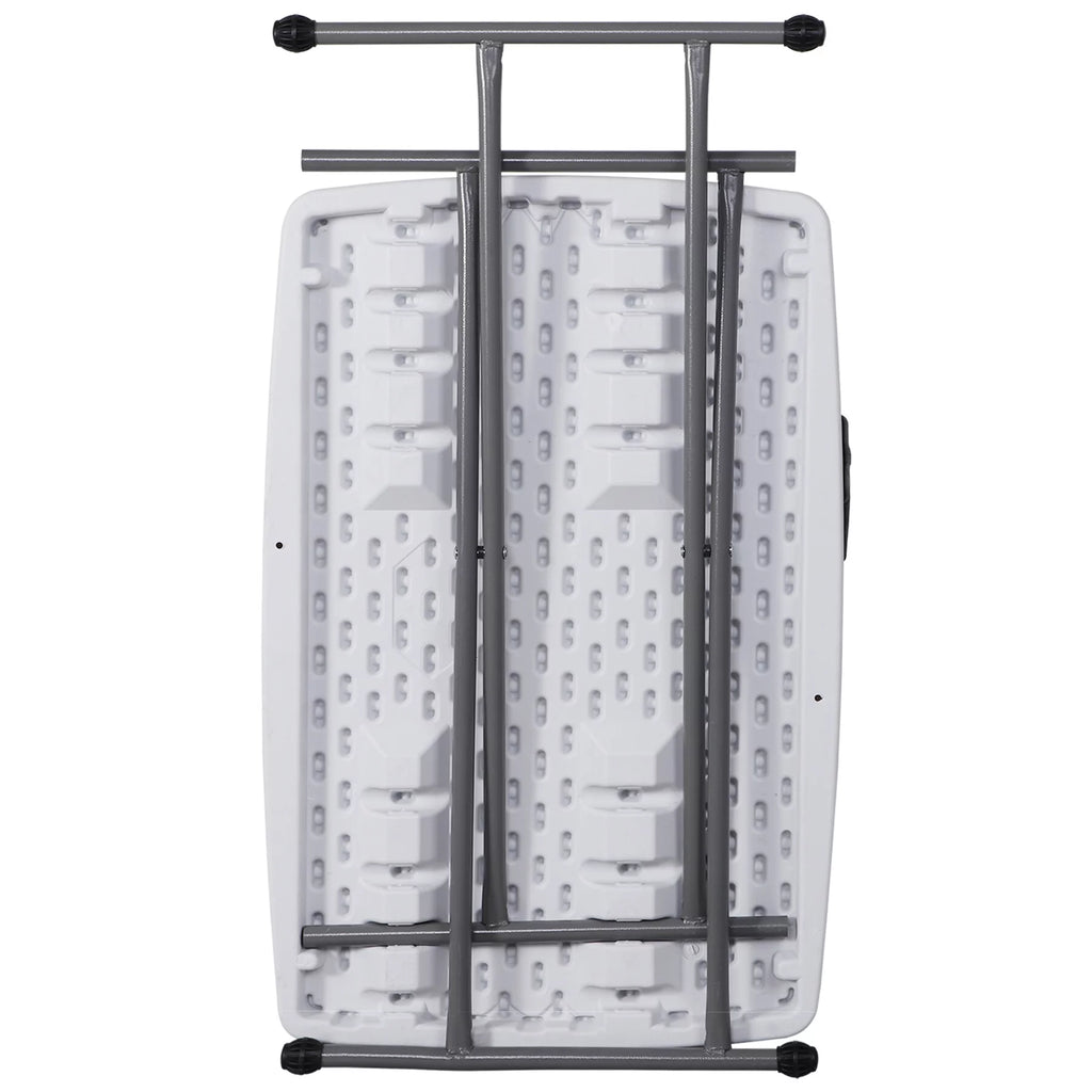 White Adjustable Folding Plastic Table S60938