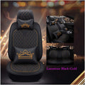 Luxury Auto Car Seat Covers 5 Seats Full Set Black-Pink X702