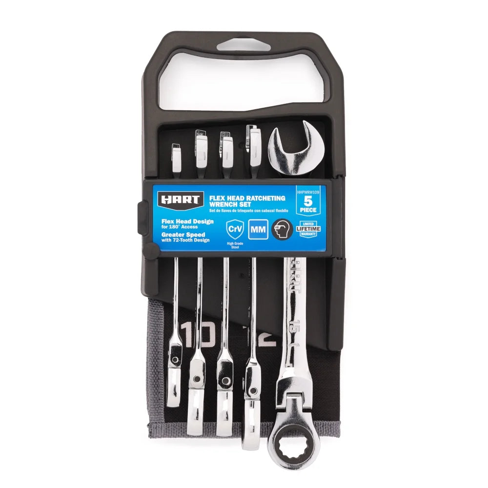 5-Piece Flex Head Ratcheting Wrench Set M54427
