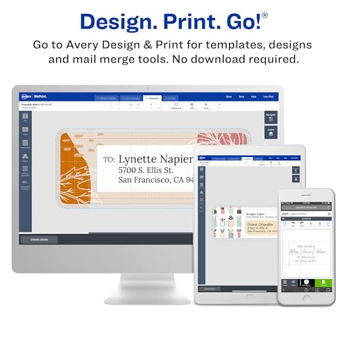 Waterproof Printable Shipping Labels, 2" x 4", White, 100 Blank Mailing Labels V85496