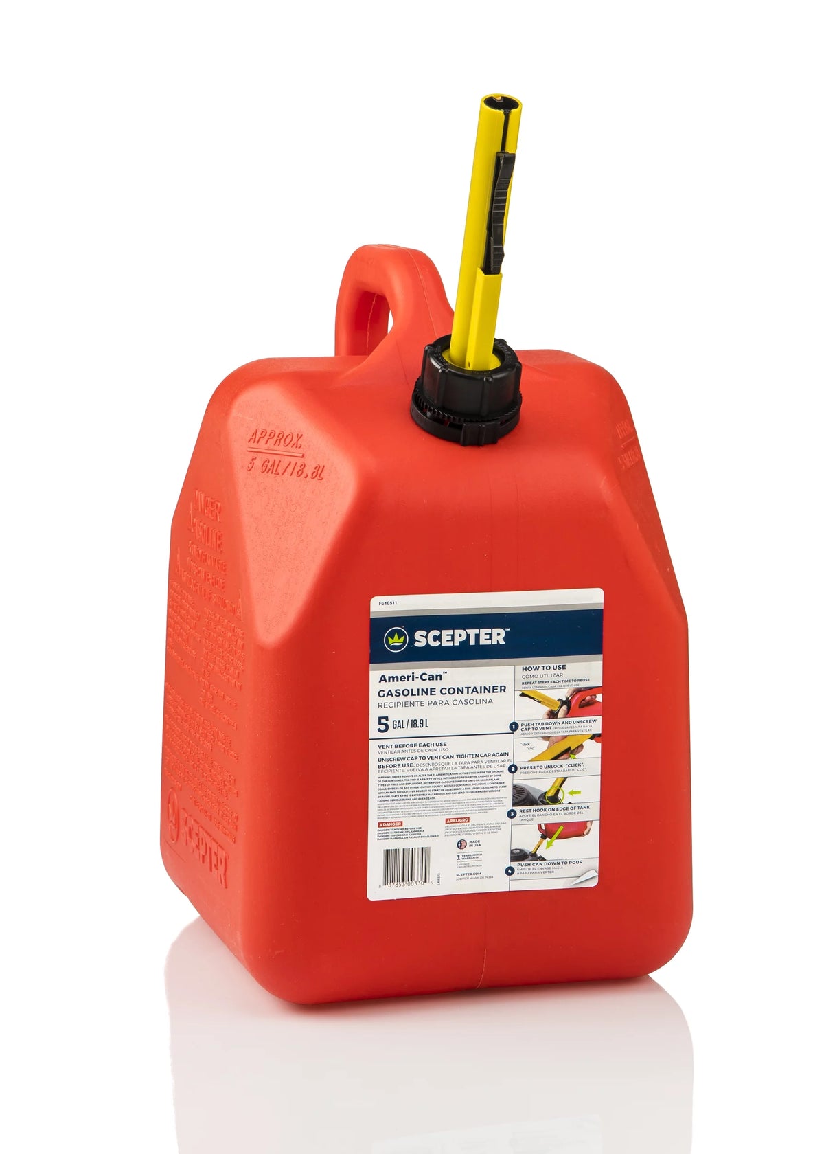5 Gallon Red Gas Can Fuel Container N180973