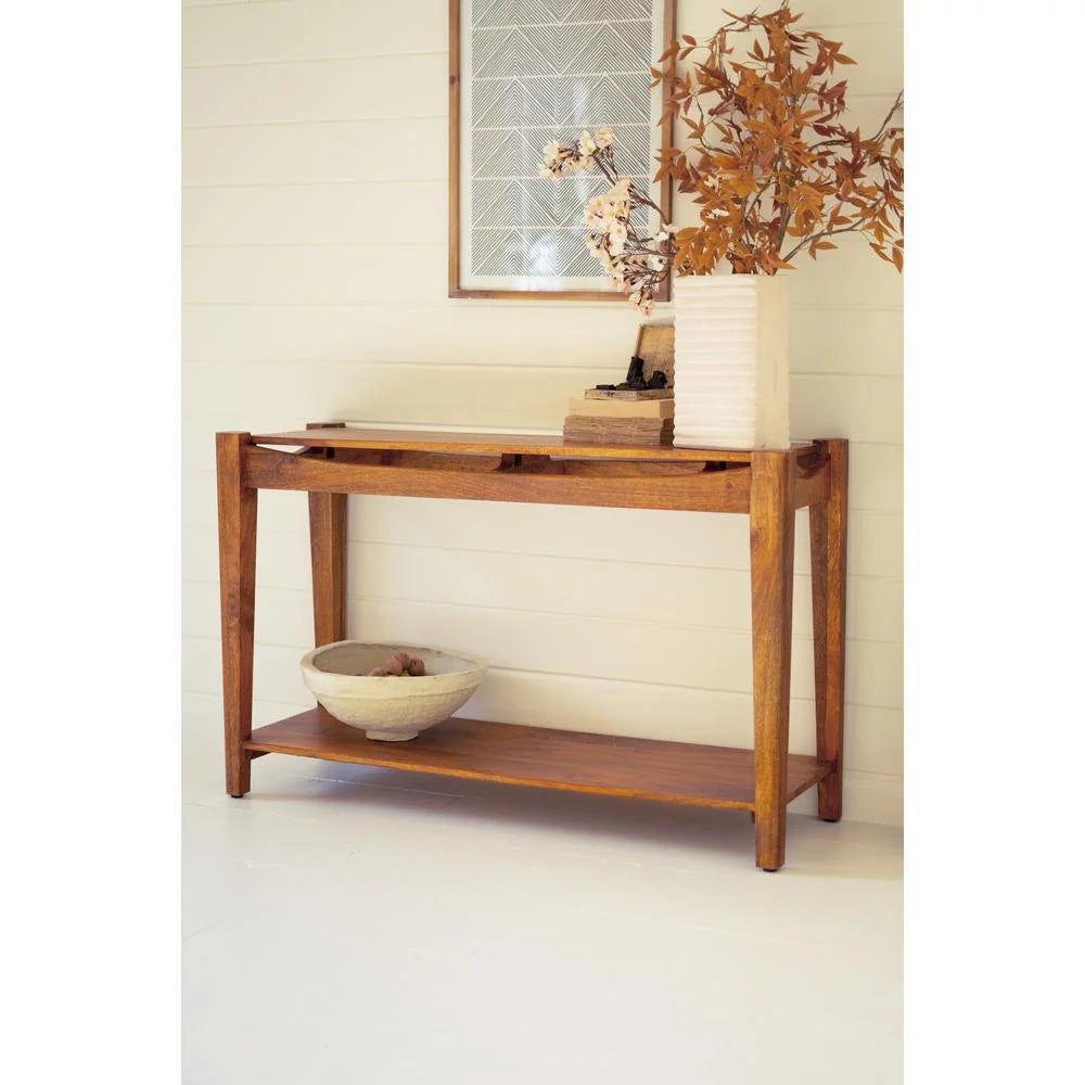 Mango Wood Console Table With Teak Finish D5025