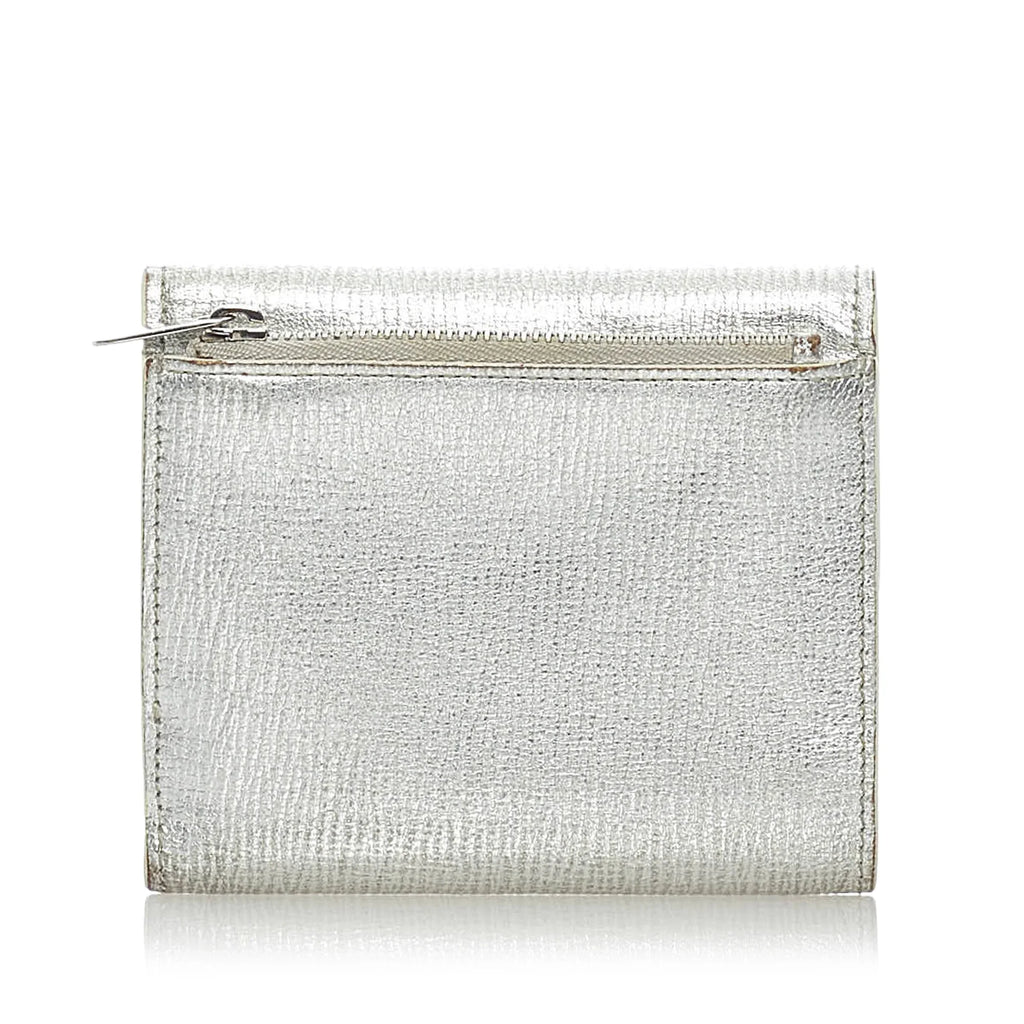 Pre-Owned Calf Leather Small Wallet F406