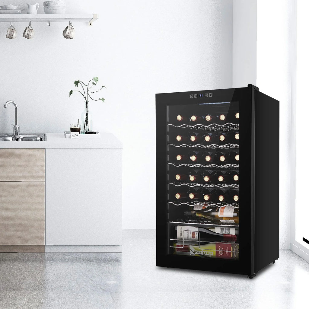 34 Bottle Compressor Wine Fridge, Black J184