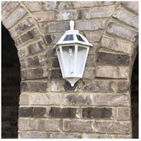 White Solar Sconce with LED Light Bulb R34881