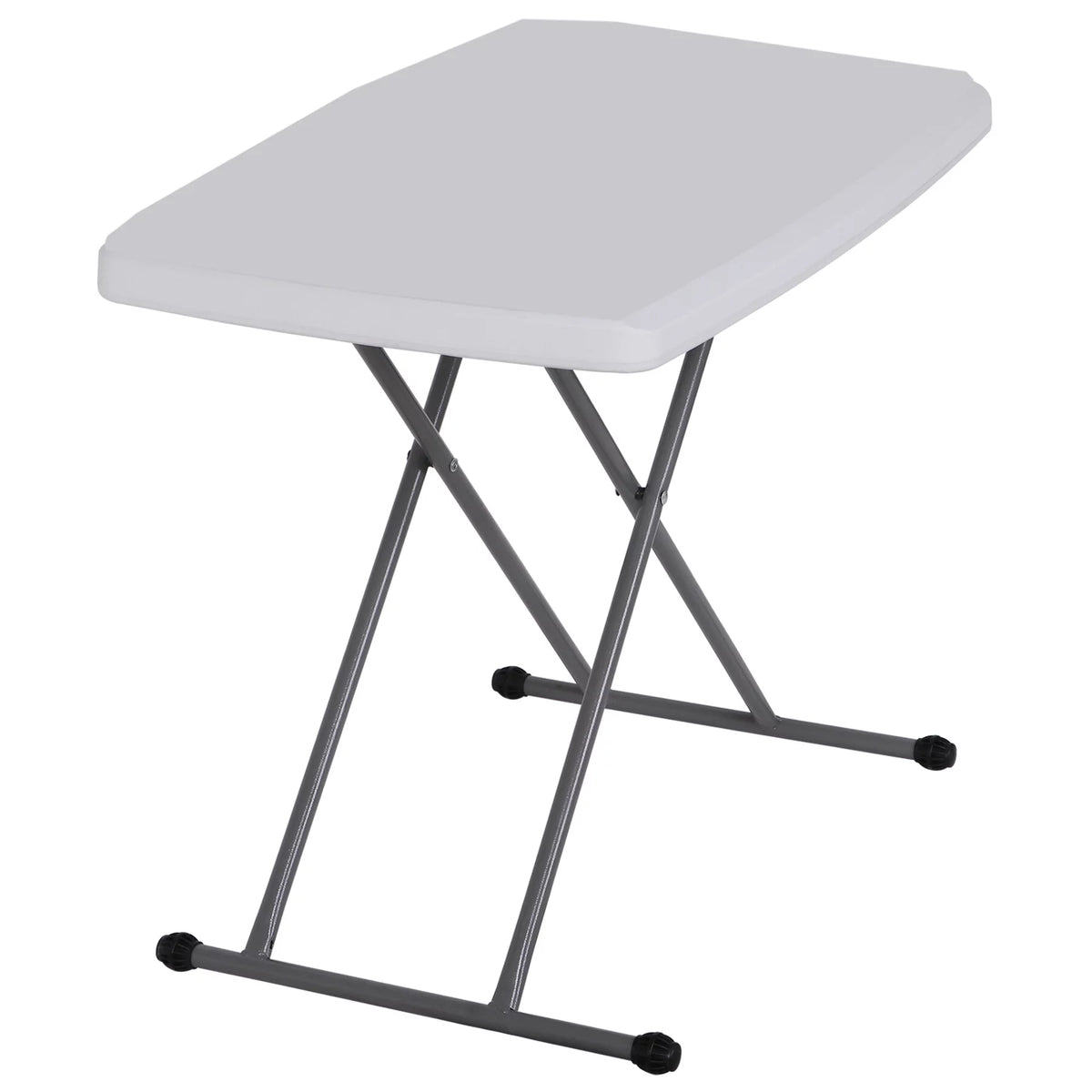White Adjustable Folding Plastic Table S60938