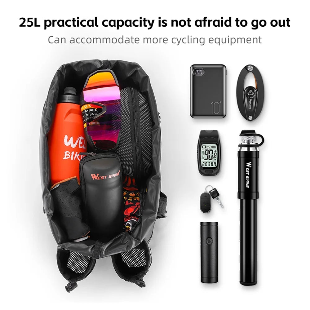 Expandable Bike Rear Storage Bag with Rack T8099