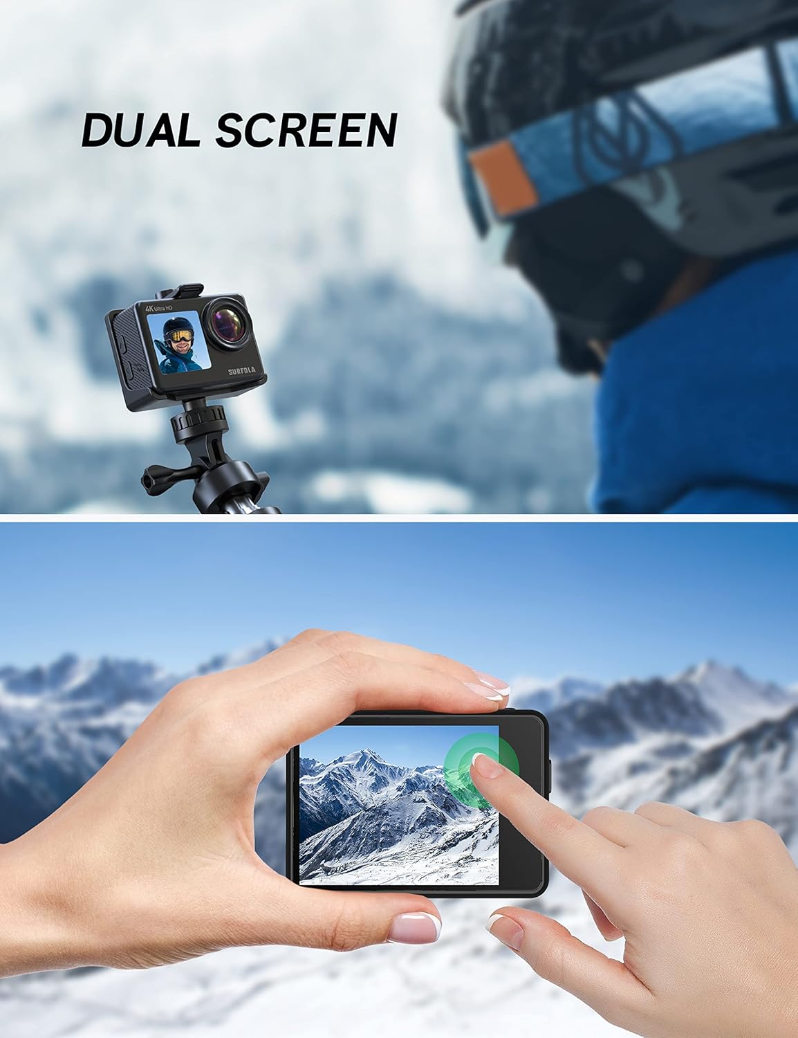 4K 24MP Dual Screen WiFi Waterproof Action Camera with Remote Control X4163