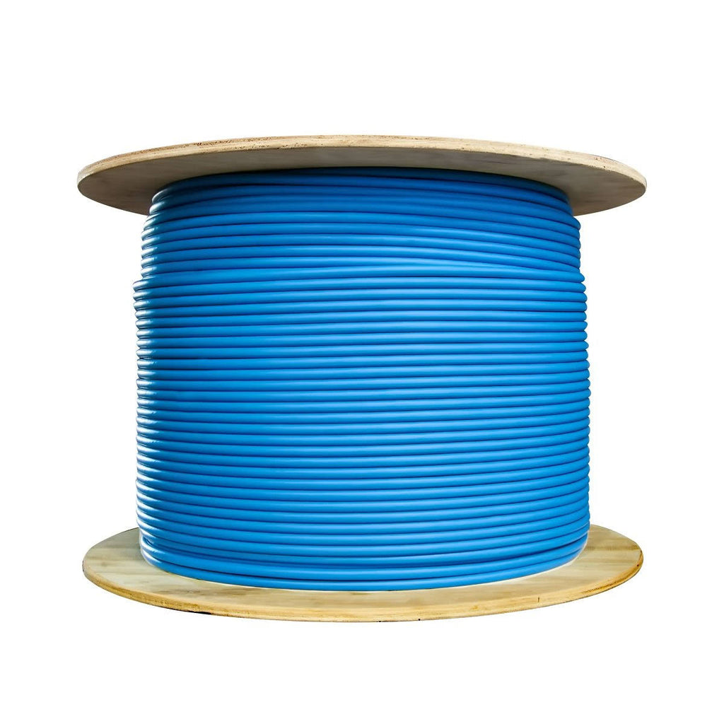Plenum Cat6 Bulk Cable, Blue, Solid, Shielded, 23 AWG, 1000 Foot C1587