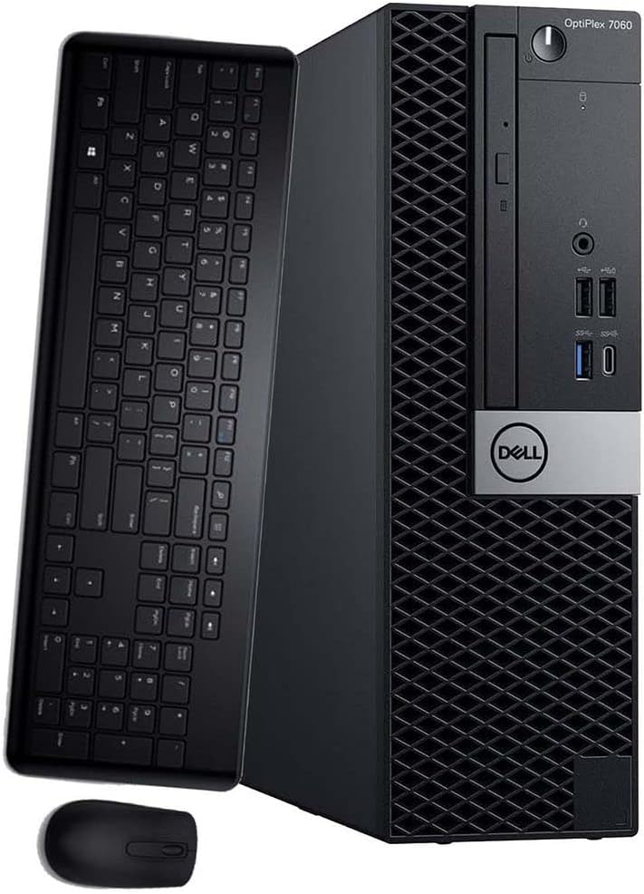 Dell Optiplex 7060 SFF Desktop Computer PC Intel 8th Gen i7-8700 16GB DDR4 Ram 512GB NVMe M.2 SSD Windows 11 Pro Wireless Keyboard & Mouse E448131