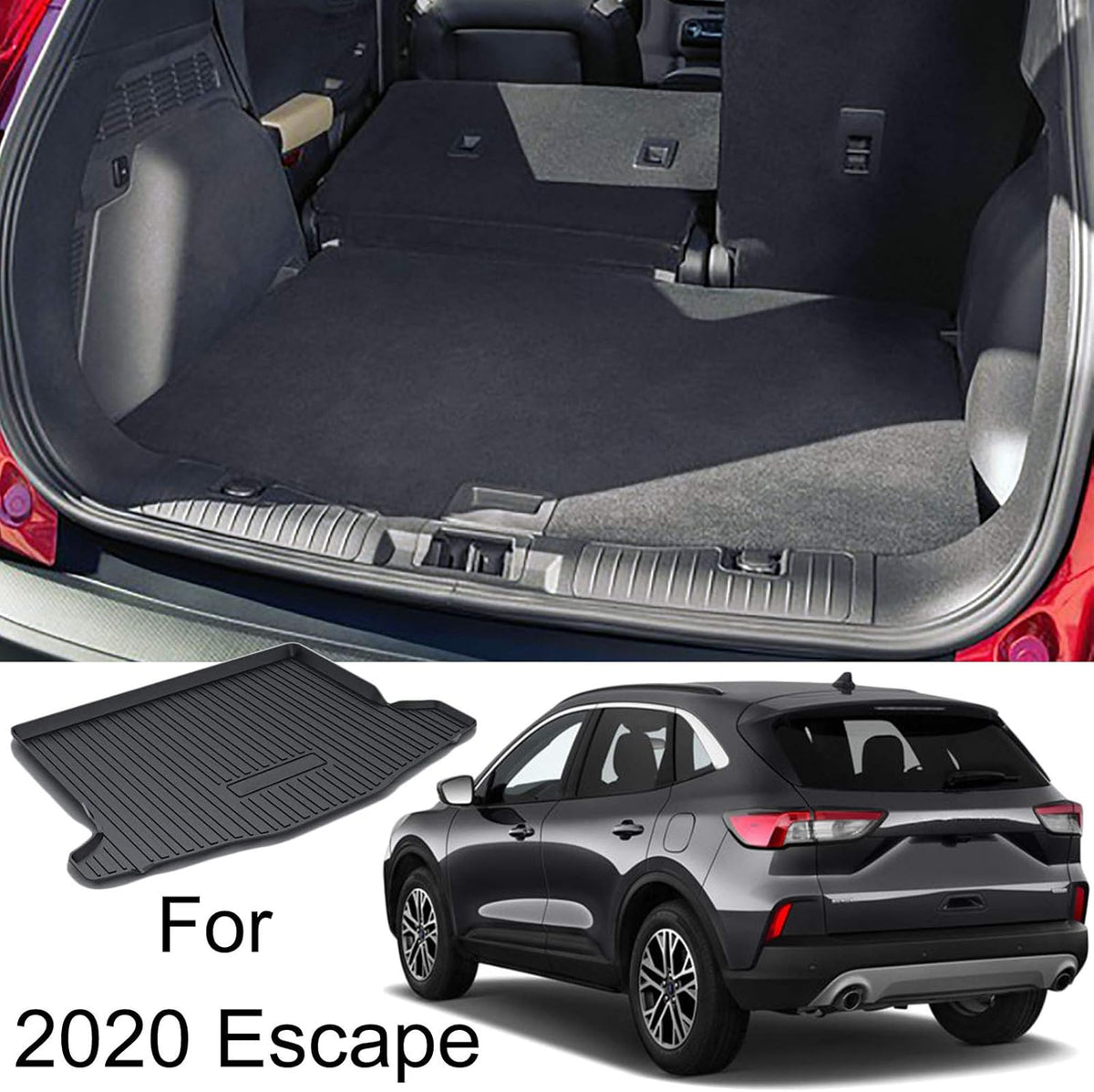 Cargo Liner Trunk Floor Mat Waterproof Protector Pack of 2 M665