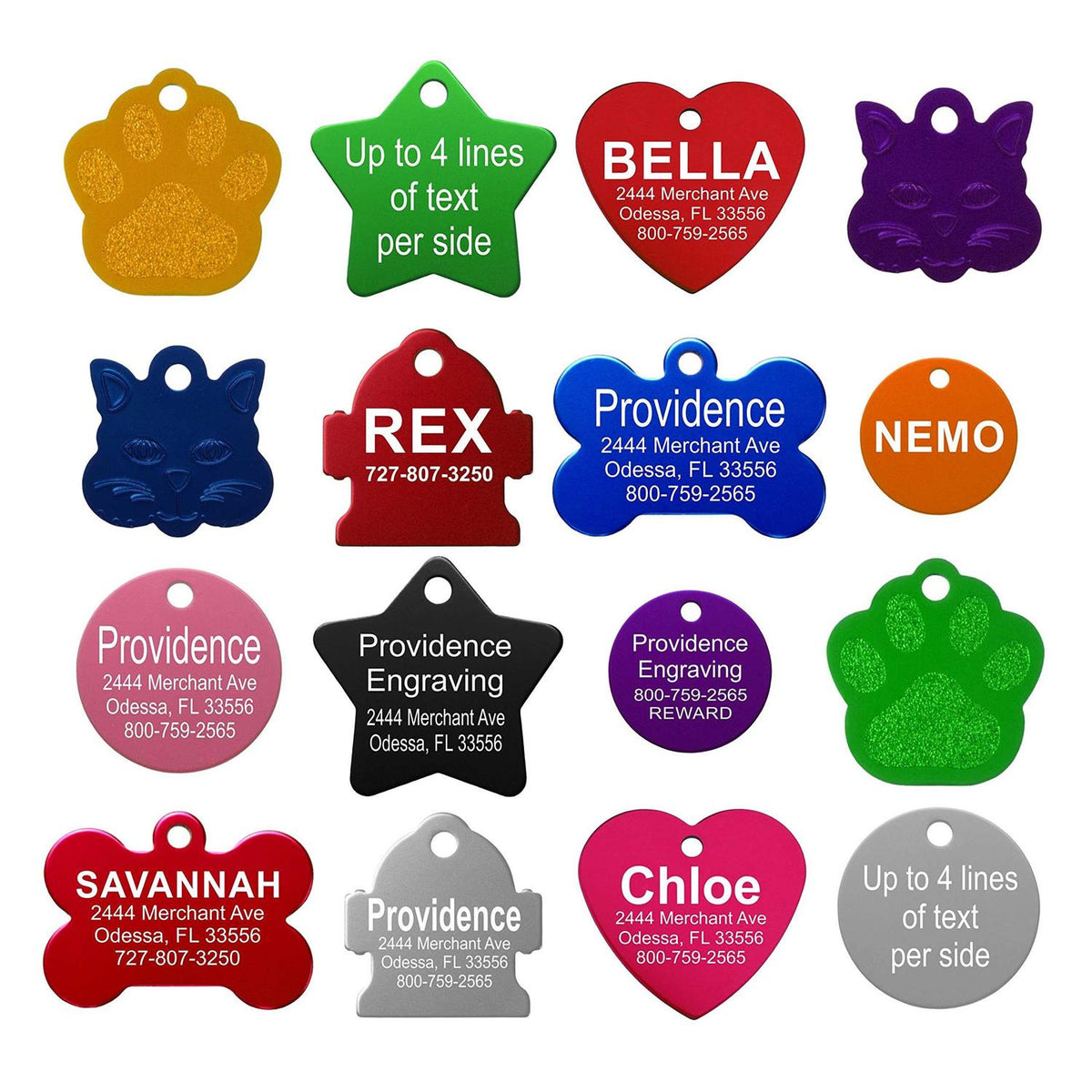 Anodized Aluminum Pet ID Tags E3849