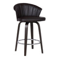 Faux Leather Swivel Bar Stool in Brown O8207