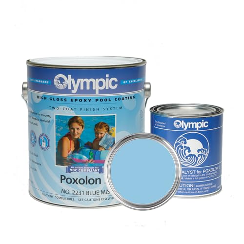 Blue Mist 1 Gallon two-part epoxy swimming pool paint O762714