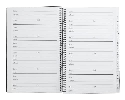 Black 8 x 5 inches Address and Telephone Book 2-Pack E81805