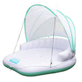 White Pool Float with Retractable Cover and Cool Misting T53955