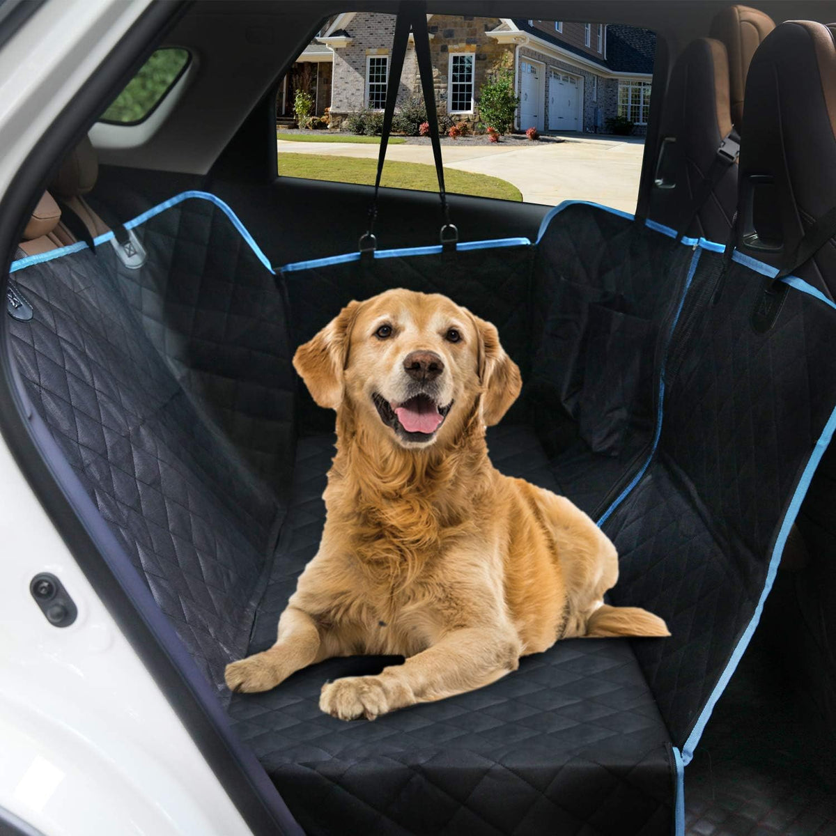 Waterproof Dog Car Seat Cover with Storage Pockets, Pack of 2 R6024