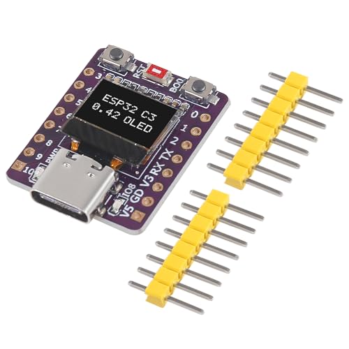 3PCS ESP32-C3 OLED Development Board with 0.42 Inch OLED Module Ceramic Antenna WiFi Bluetooth M88141