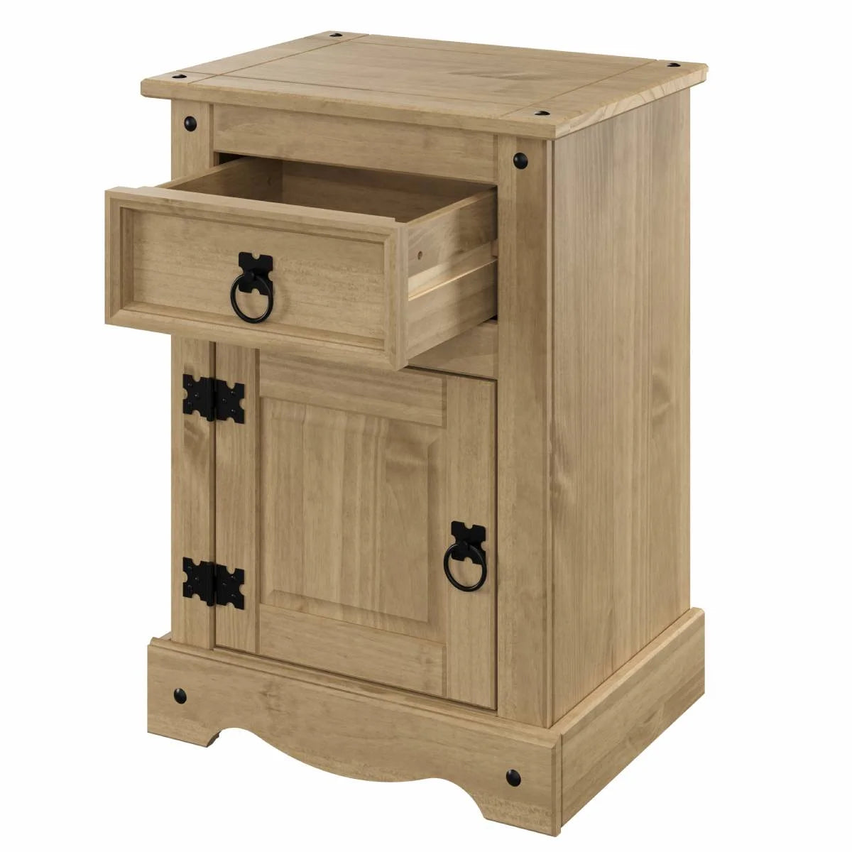 Wood 1 Door 1 Drawer Nightstand A634