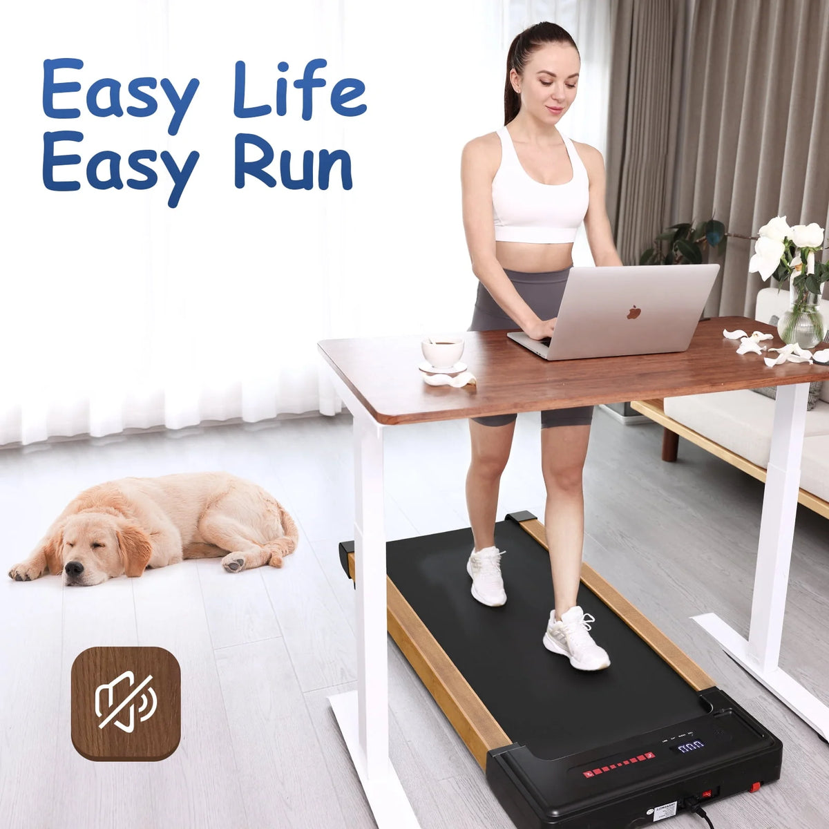 Wood 2.25HP Portable Mini Treadmill M42396