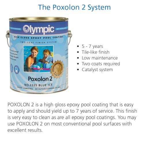 Blue Mist 1 Gallon two-part epoxy swimming pool paint O762714