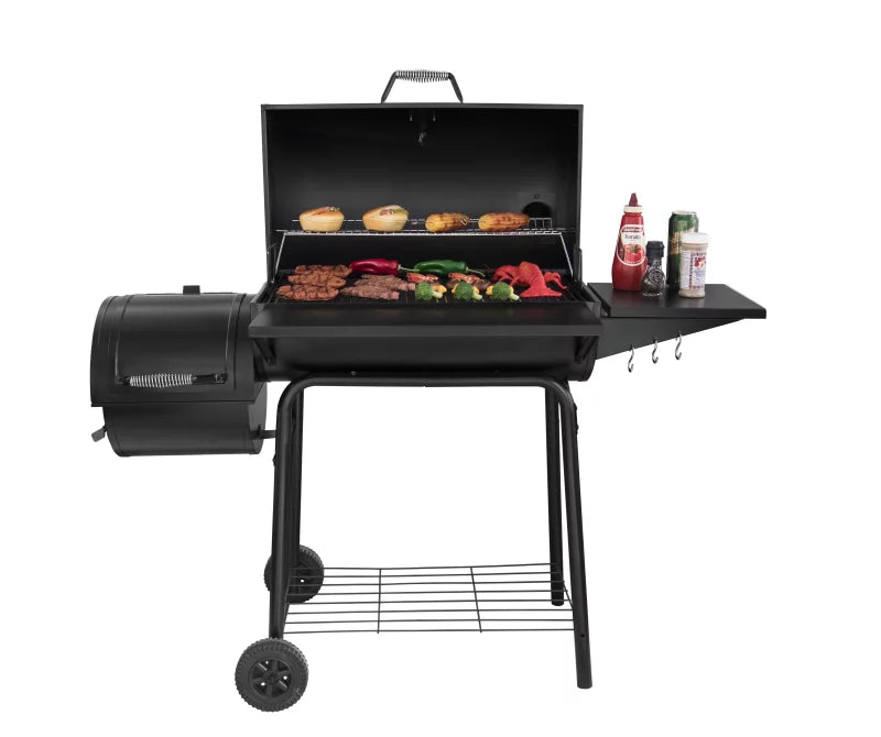 Charcoal Grill with Offset Smoker and Cover H809910