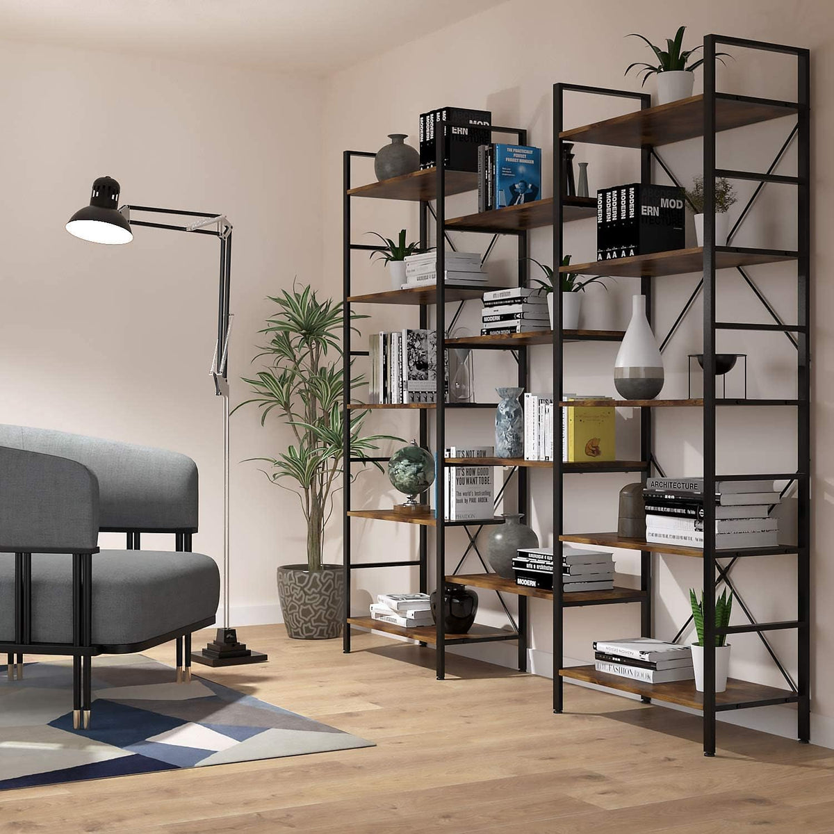 5-Shelf Wood Bookcase V840