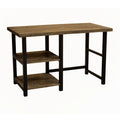 Metal and Solid Wood Desk with 2 Shelves H439