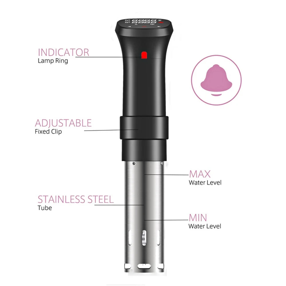 1100W Sous Vide Cooker Waterproof With Temperature Time Control Display Z667