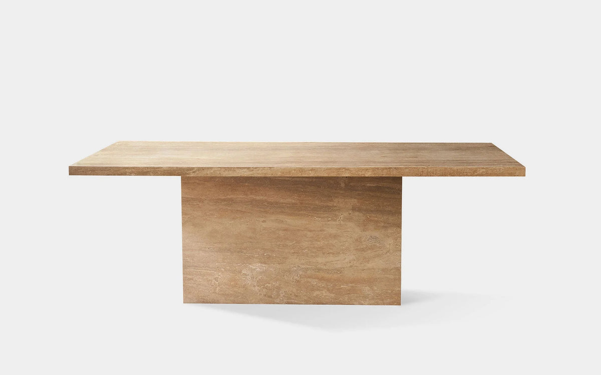 Light Brown Travertine Dining Table S31646