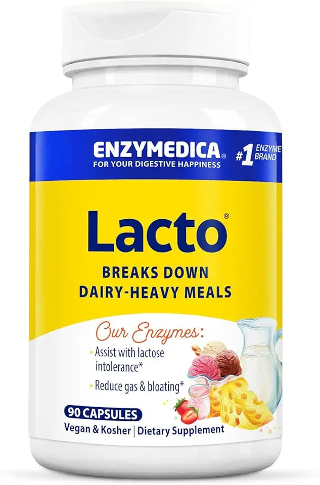 90 Capsules Maximum Strength Lactase and Protease Enzymes H61266
