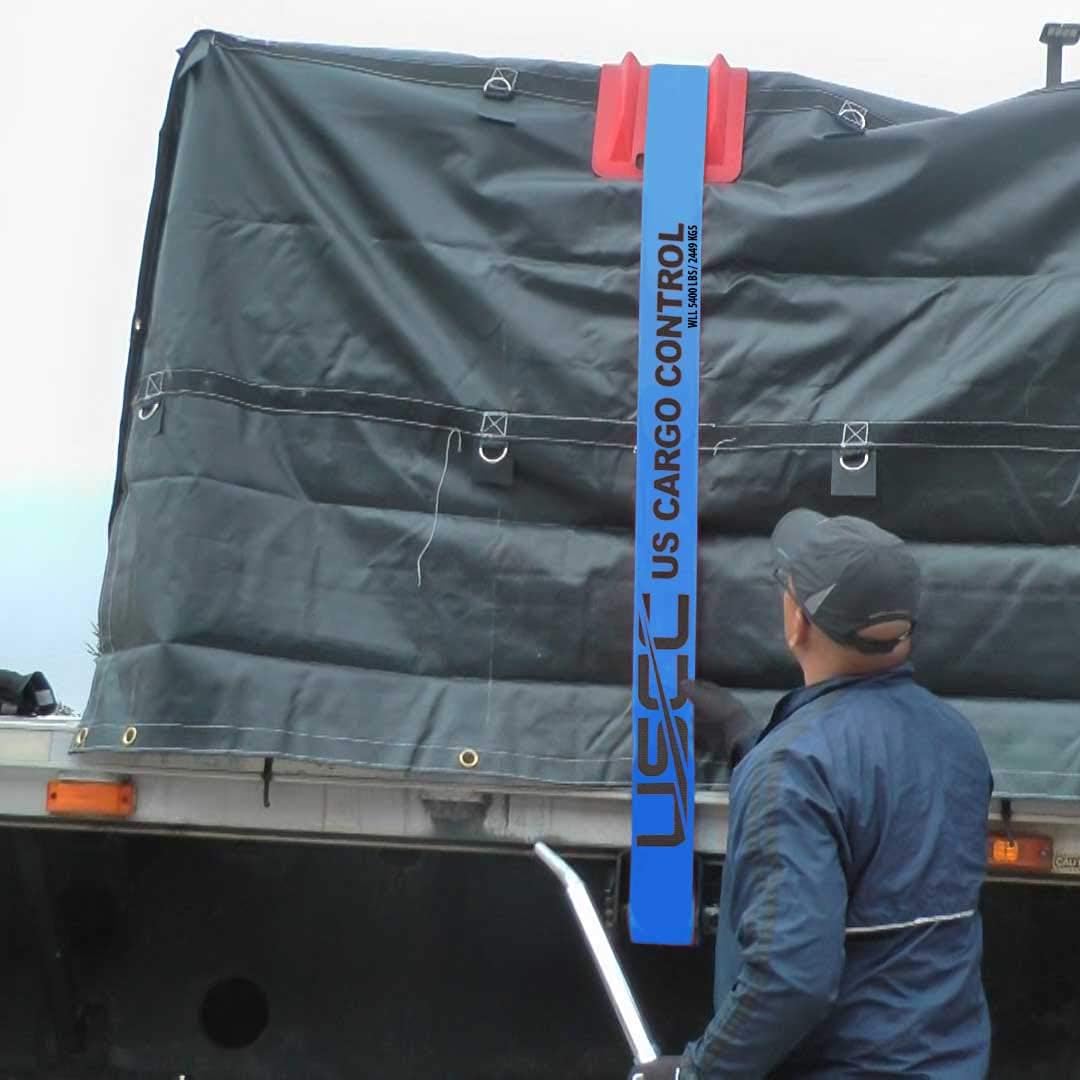 4 Inch x 50 Foot Blue Winch Strap with Chain Extension Pack of 2 F6783