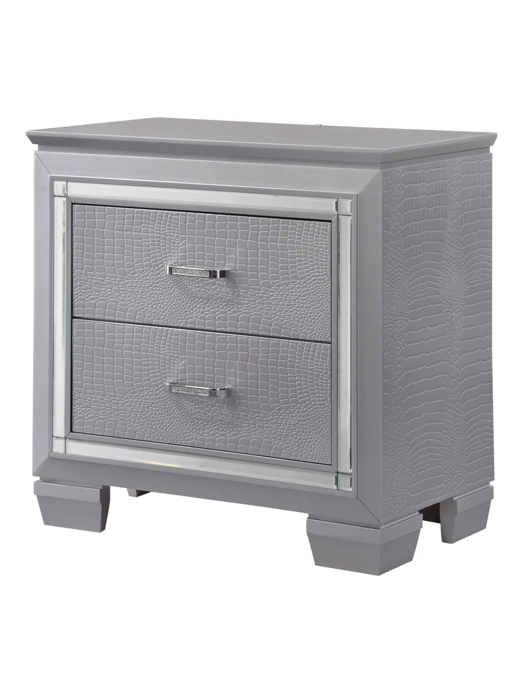Solid Wood Two Drawers Nightstand A588