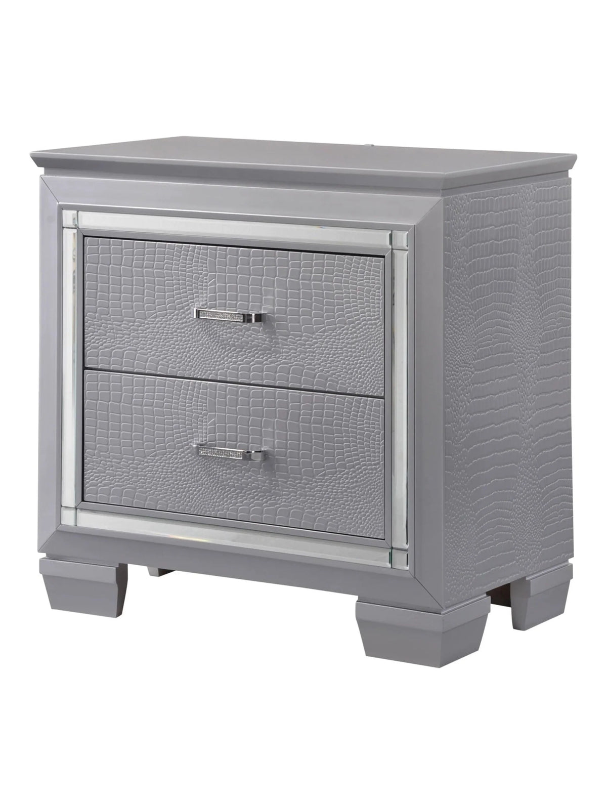 Solid Wood Two Drawers Nightstand A588