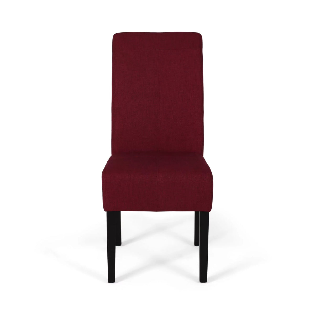 Set of 2 Deep Red Fabric Dining Chairs W2703