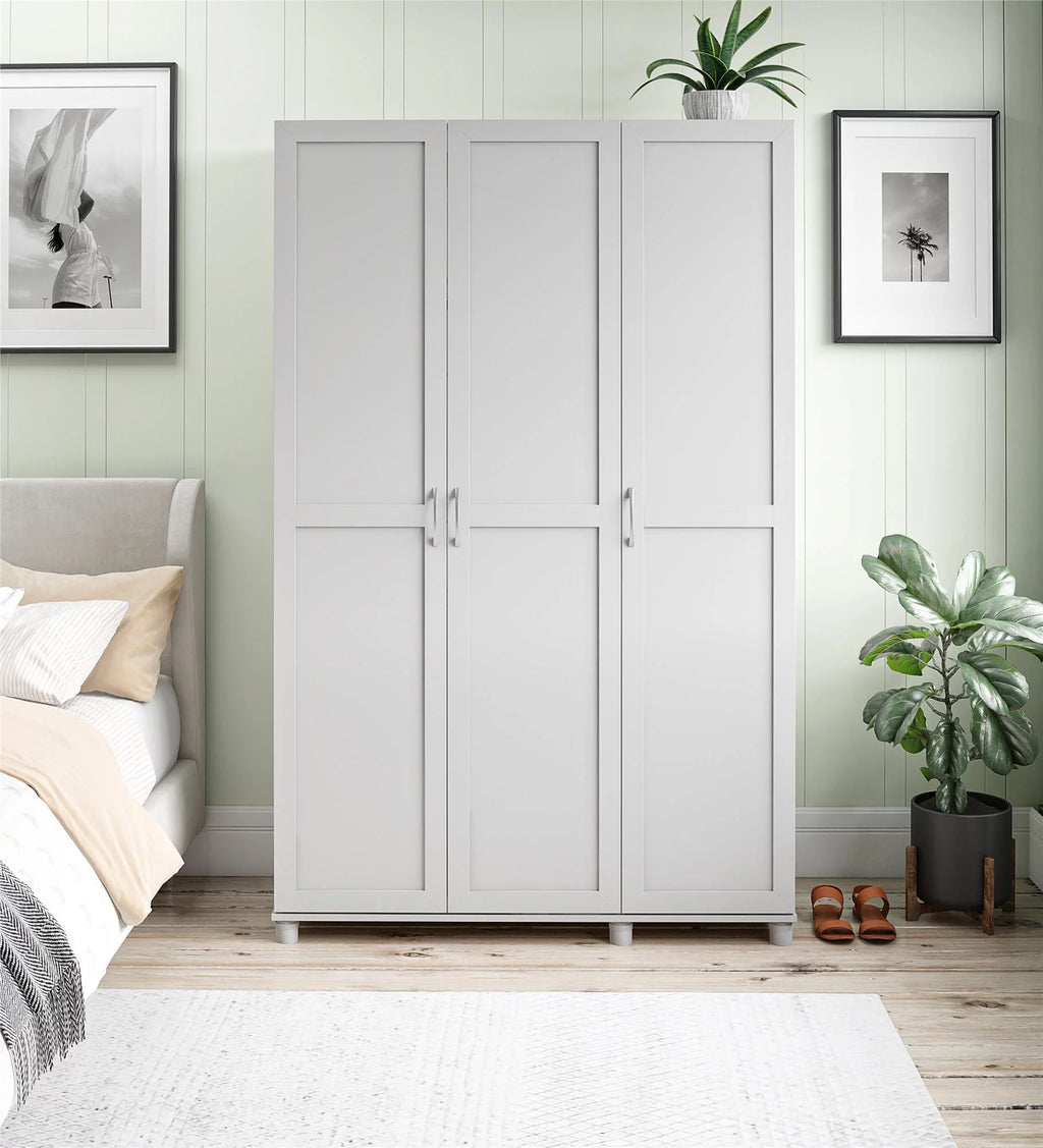 3 Door Dove Gray Wardrobe G825269